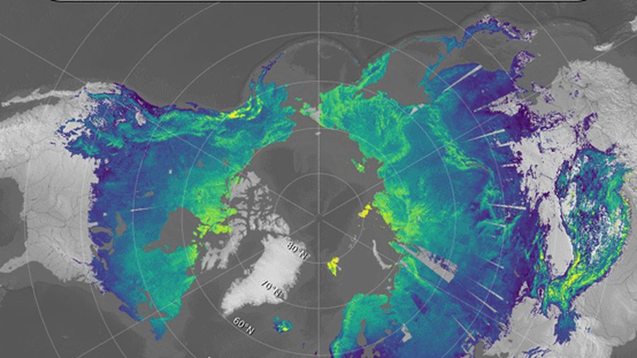 Global snowmelt runoff onset composite