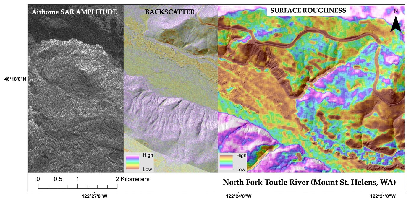 Graphical abstract: dual-band SAR mapping of Mount St. Helens volcanic flow deposits