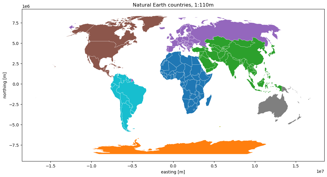 Natural Earth countries, 1:110m