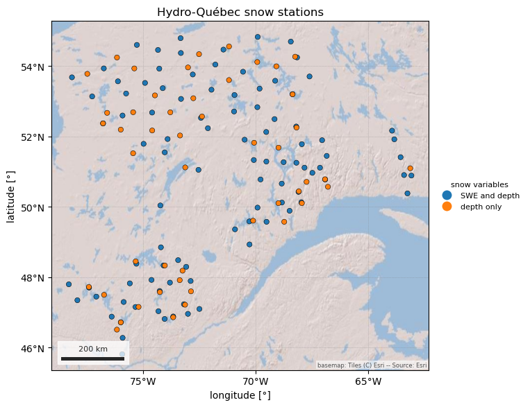 Hydro-Québec snow stations